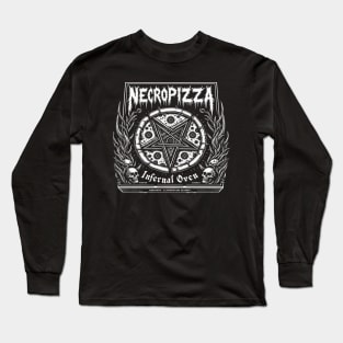 Necro Pizza - Infernal Oven - Black Metal Pentagram Long Sleeve T-Shirt